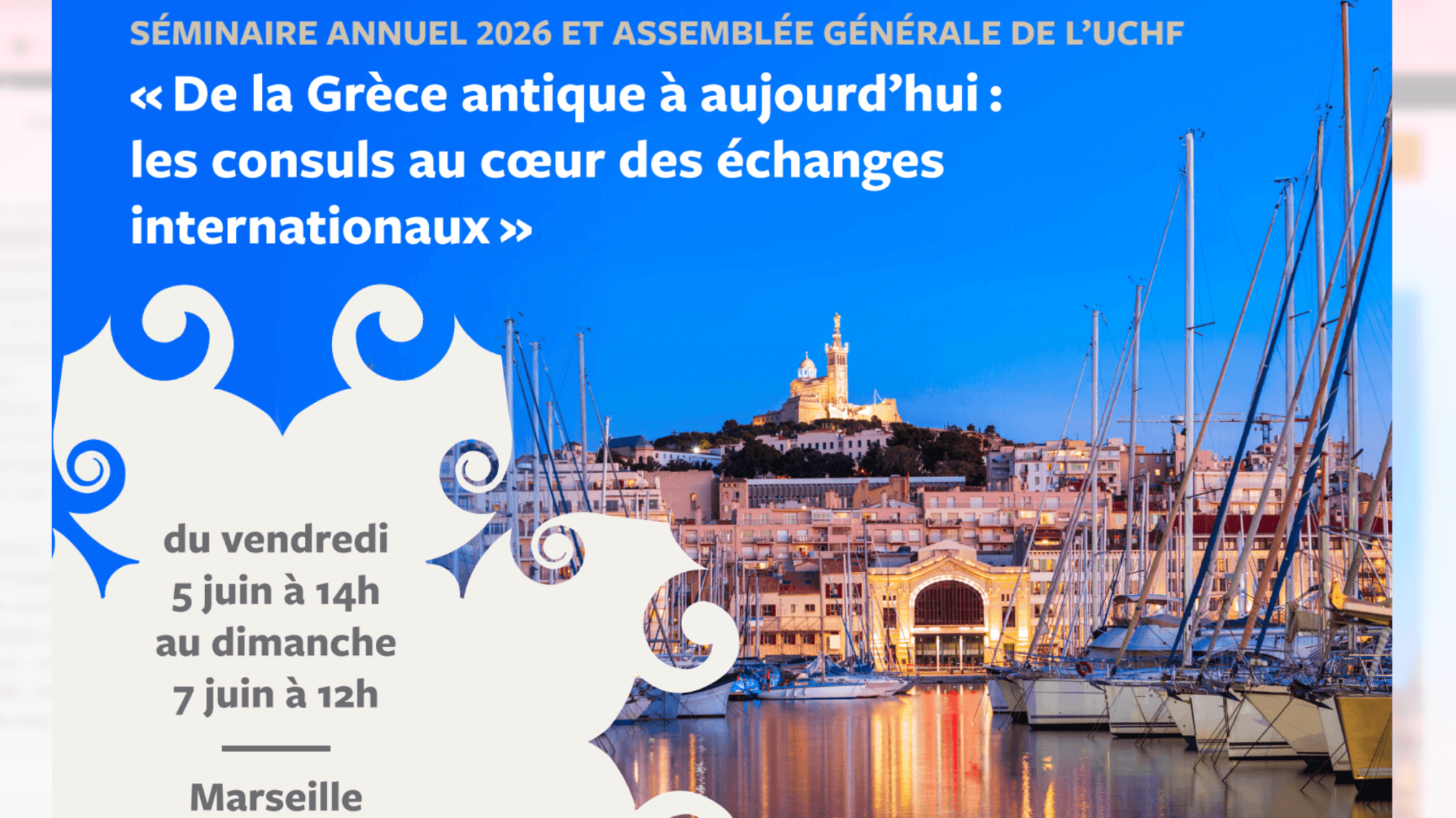 SÉMINAIRE ANNUEL 2026 ET ASSEMBLÉE GÉNÉRALE DE L’UCHF